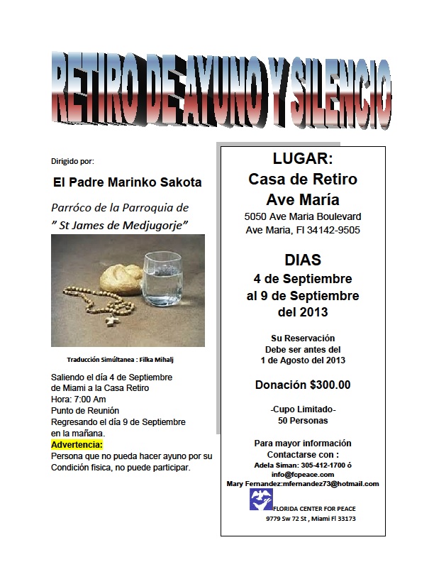 Retiro de ayuno y silencio