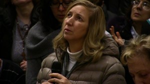 MARIJA DURANTE SU APARICIÓN PÚBLICA EL 27 DE ENERO EN PAVIA, ITALIA.