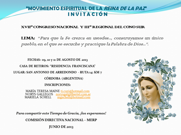 XVIIº CONGRESO NACIONAL  Y IIIº REGIONAL DEL CONO SUR