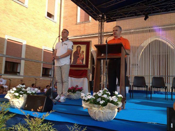 Iván contando testimonio en Lonigo, Vicenza