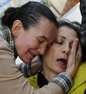 Vicka con los enfermos