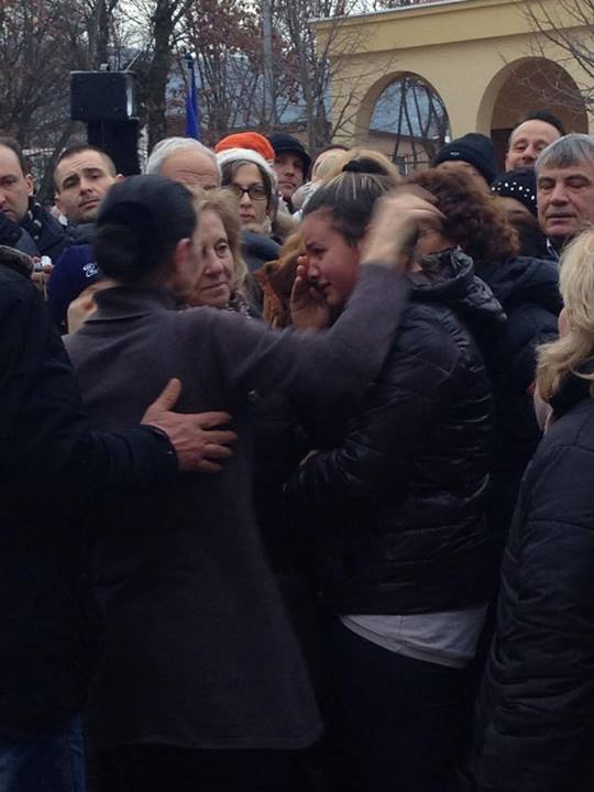 Vicka con los peregrinos el 31 de diciembre de 2014