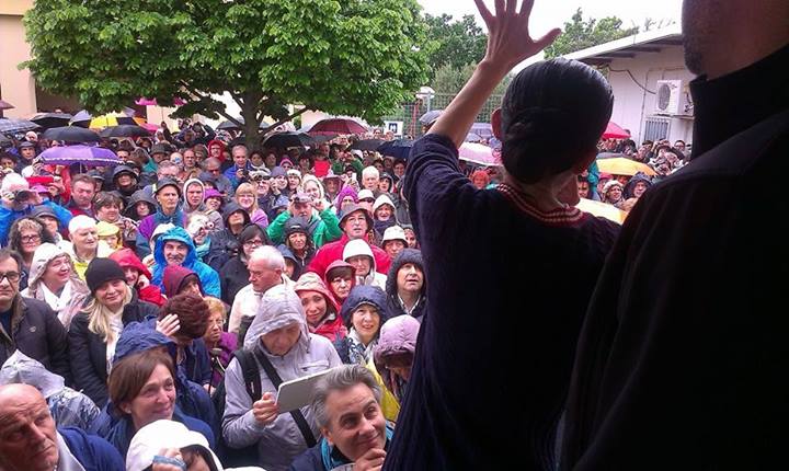 Encuentro con la vidente Vicka en Medjugorje el 1 de mayo de 2014