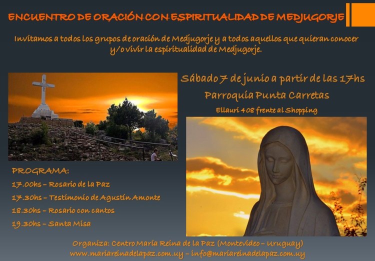 Encuentro con espiritualidad de Medjugorje el sábado 7 de junio de 2014