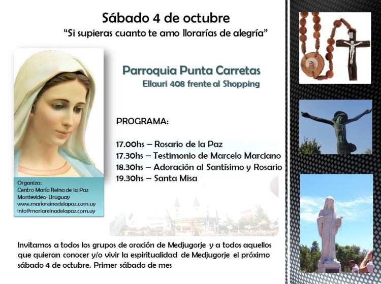 Invitación al encuentro de Medjugorje el próximo sábado 4 de octubre de 2014