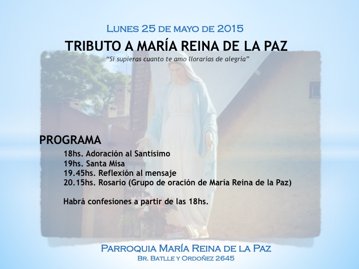 Tributo a María Reina de la Paz