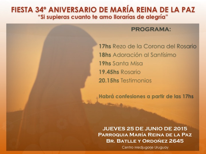 Fiesta 34 Aniversario Parroquia María Reina de la Paz