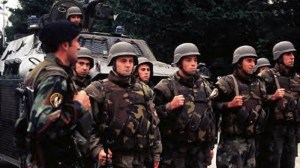 La policía militar en Medjugorje 
