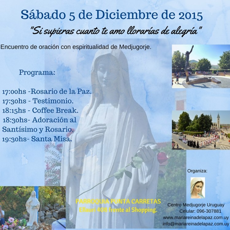 Encuentro con espiritualidad de Medjugorje el 5 de diciembre de 2015