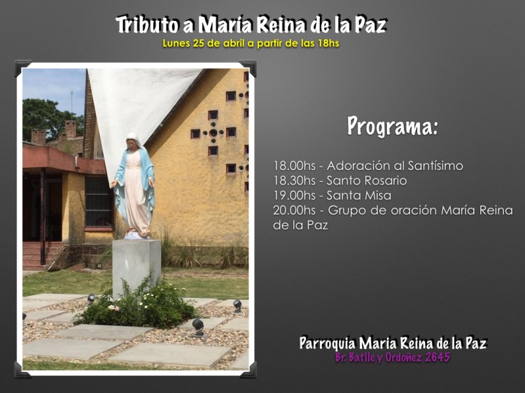 Tributo a María Reina de la Paz